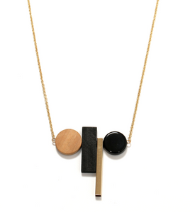 Cirangle pendant necklace-sweater chain