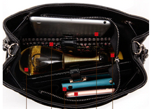Genuine sheepskin rivet bag