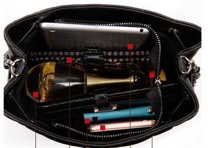 Genuine sheepskin rivet bag