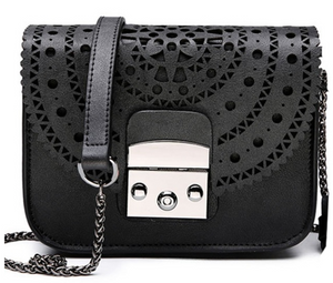 Leather Hollow pattern-Hakoba bag