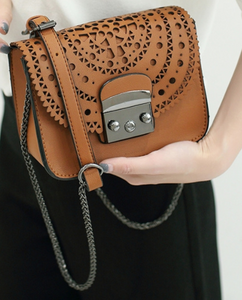 Leather Hollow pattern-Hakoba bag
