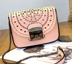 Leather Hollow pattern-Hakoba bag