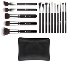 15 Piece make up brushes with bag
