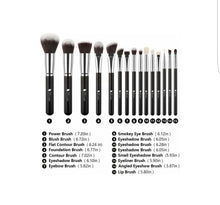 15 Piece make up brushes with bag