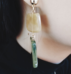Two squared earrings