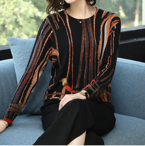 Fire on black sweater