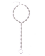 Silver Water drop anklet- Toe to ankle
