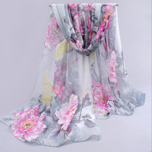 Chiffon scarf-Floral print