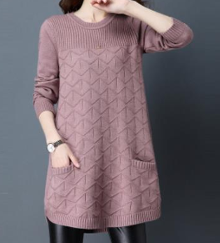 Flaring pullover with a pocket- 3 colors