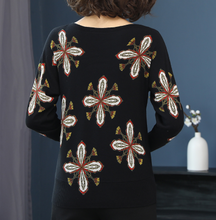 Butterflies on Navy sweater