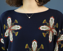 Butterflies on Navy sweater