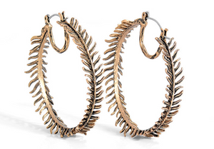 Sun rays hoops in 2 antique looks