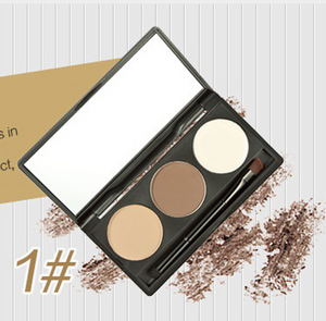 Professional 2 eyebrow PLUS 1 bronzing powder set