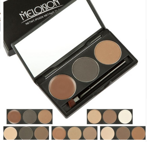 Professional 2 eyebrow PLUS 1 bronzing powder set