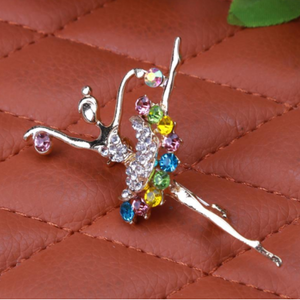 Crystal brooches (Designs-Ballerina and Music note)