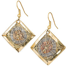 Weaved tri colored metallic earrings- 5 styles