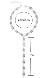 Silver Water drop anklet- Toe to ankle