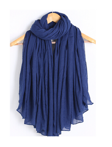 Linen solid color long stole/scarf- 6 colors