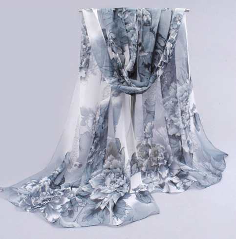 Chiffon scarf-Floral print