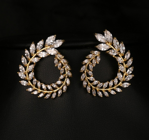 Twisted leaves earrings- 3 colors
