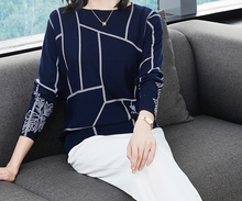 Geometric print sweater