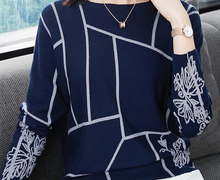 Geometric print sweater