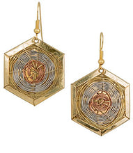 Weaved tri colored metallic earrings- 5 styles