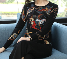 Horse carriage print sweater