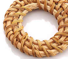 Hollow straw earrings