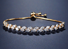Platinum plated 'leaf 'bracelets