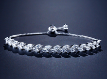 Platinum plated 'leaf 'bracelets