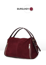 Suede leather zippered bag- 7 colors!