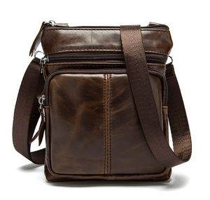 Genuine leather male messenger (small)