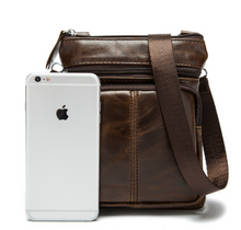 Genuine leather male messenger (small)