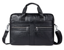 Simple messenger bag- Black/ Coffee