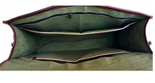 'Distressed' look leather laptop bag