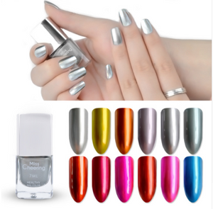Metallic finish nail polish