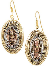 Weaved tri colored metallic earrings- 5 styles