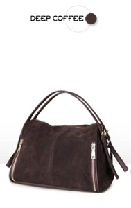 Suede leather zippered bag- 7 colors!