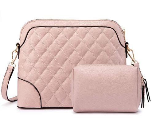 Quilted bonus carry and make up set- pink