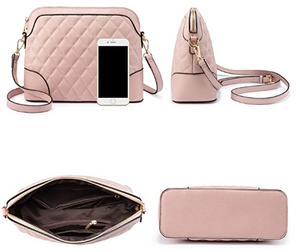 Quilted bonus carry and make up set- pink