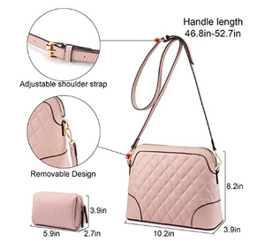 Quilted bonus carry and make up set- pink