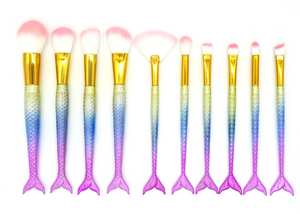 10 Pc Unicorn Mermaid brushes - new color options