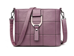 Designer plaid messenger bag