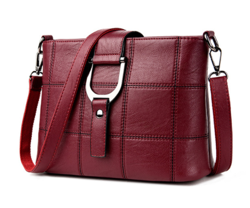 Designer plaid messenger bag
