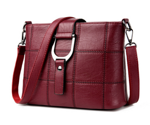 Designer plaid messenger bag