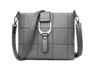 Designer plaid messenger bag