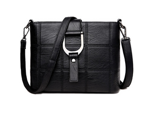 Designer plaid messenger bag