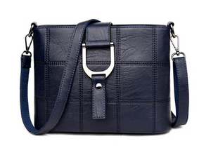 Designer plaid messenger bag