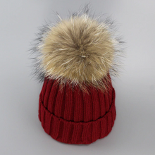 Pompom knitted beanie cap